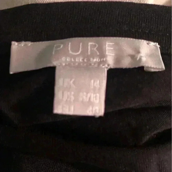 Pure Collection Ladies Soft Black Velveteen Wool Blend Sleeves Blouse size 8/10 - Picture 3 of 4